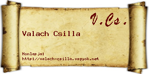 Valach Csilla névjegykártya